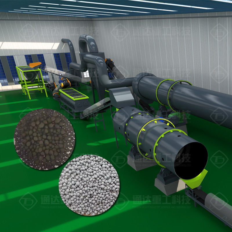 Agricultural Waste Mushroom 1000-1500kg/h Organic Fertilizer Powder Complete Production Line