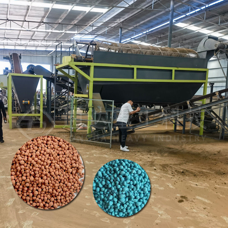 1-10t/h Fertilizer Rotary Drum Machine Cow Manure Organic Fertilizer Production Line Equipment