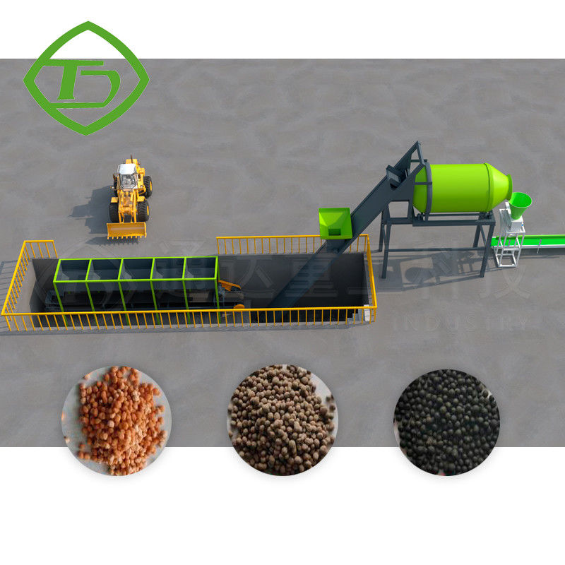 BB Fertilizer Production Line Mixer Machinery Blending BB Npk Fertilizer Rotary Drum Mixer Machine